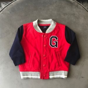 BabyGap size 6-12 mths 100% cotton Varsity jacket